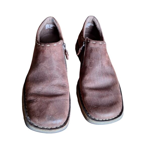 Timberland Women 8.5 Medium Brown Genuine Leather Suede Smart Loafers Shoes - Picture 6 of 9